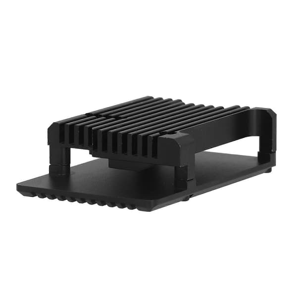 Fodral för Raspberry Pi 3 Modell B B+ Svart Aluminiumlegering Anodisk Oxidation CNC-skal