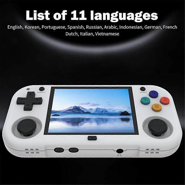 XU Mini M Spillekonsol 128GB 11700 Spil 2.8 Tommer IPS Linux Håndholdt Spillekonsol Retro Videospil til Børn Hvid Grå