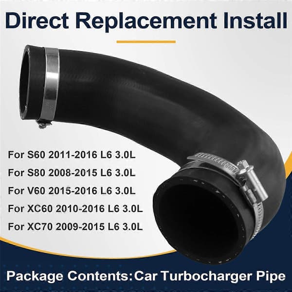 Bil Intercooler Slange Rør Turbolader Rør 30636611 for XC60 2015-2016 XC70 S60 S80