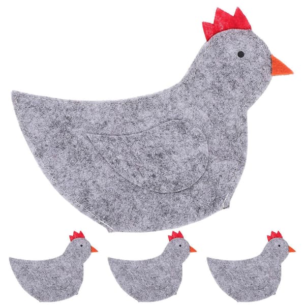4 stk. påskeeggtrekk, kyllingformede eggposer, påskeeggvarmere
