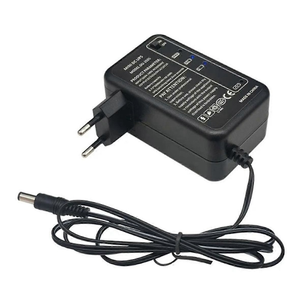 5V 9V 12V 18.5Wh 5000mAh UPS Backup Strömförsörjningsadapter 5.5x2.1mm Utgång för Trådlös Router Modem CCTV Kamera EU-kontakt