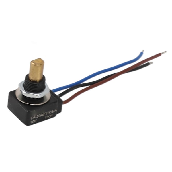 Rotationspotentiometer med anslutningskabel 10K Ohm Linjär Justerbart Motstånd 3-Pin Potentiometer ABS Koppar IP65