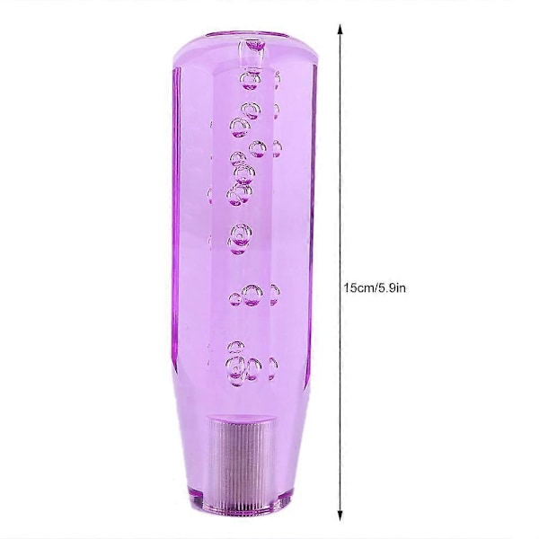 15 cm/5,9 tommer krystal gearknop gearstang universal til manuelle transmissionskøretøjer lilla
