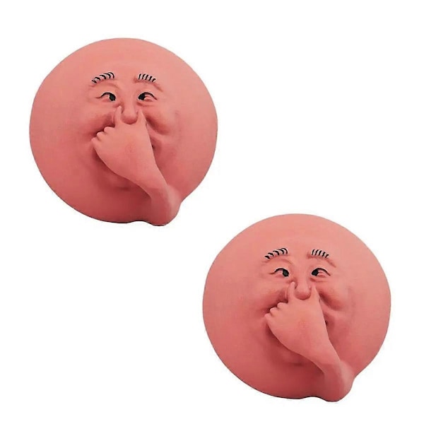 Morsom Baderom Humoristisk Stinkende Ansikt Veggdekor Resin Toalett Veggkunst Statue for Baderom Soverom 2 stk