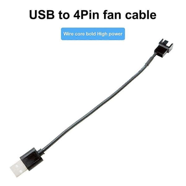 USB til 4-pin Computer Køleventilator Adapterkabel Computer CPU Ventilator Adapterkabel Computer Køler Adapterkabel Køleventilator Tilbehør