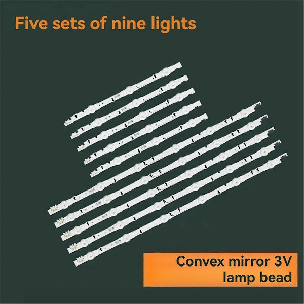 LED Bakgrundsbelysningsremsa för UUE40H5500AY Hög Ljusstyrka för Modeller D4GE-400DCB-R2 och D4GE-400DCA