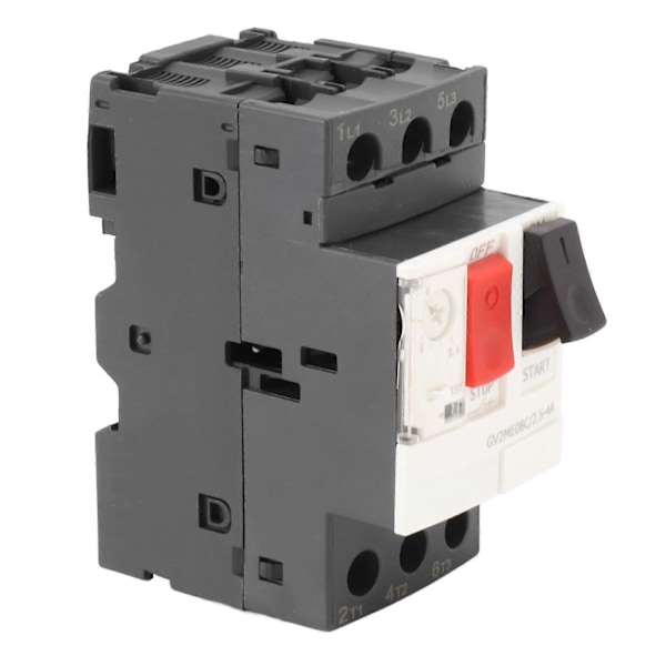 Elektrisk strømbryter motor start stopp beskyttelsesbryter 35mm guideskinne montering 2.5?4A
