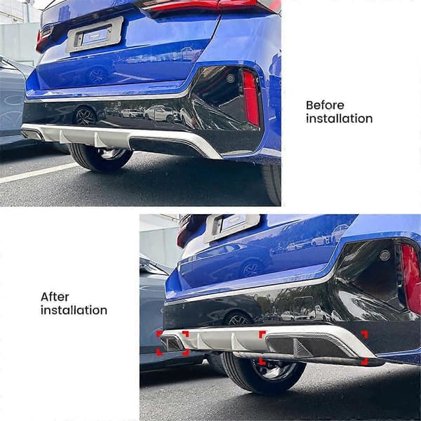 Bil Bakre Stötfångare Diffuser Läppskydd Bagagelucka Nedre Splitter Spoiler Skydd för X1 IX1 U11 2023+ B