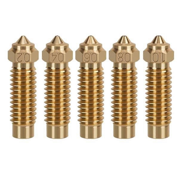 10 kpl messinkisuuttimia Neptune 4Plus/4Max -tulostimille, 0,6 mm korkean lämpötilan suutin 1,75 mm PLA/ABS/PETG/TPU/PC/PP/Nylon-filamentille