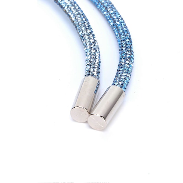 Rhinestone Reb Skinnende Krystal Dekorationstilbehør til Tøj DIY Syning Snørebånd 6mm Lyseblå