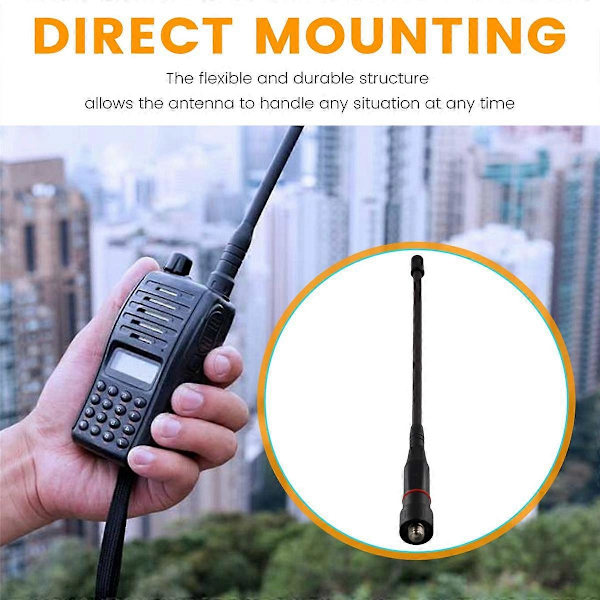 Infällbar Walkie-Talkie Antenn Dubbelband 144/430Mhz SMA-Hona Antenn för //Ouxun Walkie Talkie B