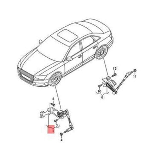 1 par främre nivåsensor för strålkastare 8W0941285E 8W0941286C för A4 S4 A5 RS5 S5 16-23 Höjdsensor för fjädring