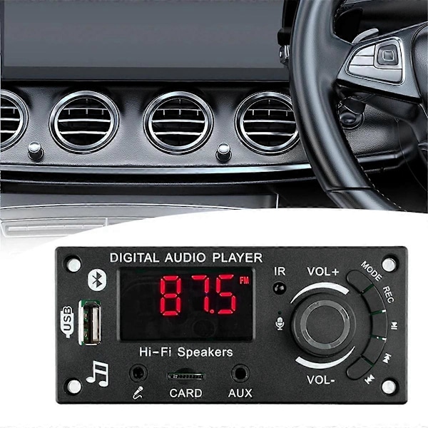 2x50W 100W Förstärkare Bluetooth 5.0 MP3 Dekoderkort DIY Bil MP3 Spelare USB FM Inspelning Växling TF USB Spela In Samtal