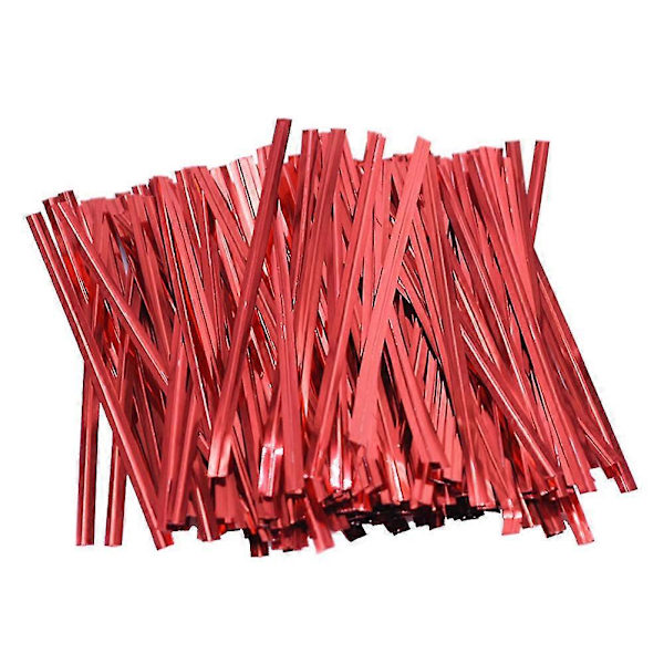 760 stk. Bagepose Twist Ties Pakkesnor Dessert Opbevaringspose Emballagestrop Red