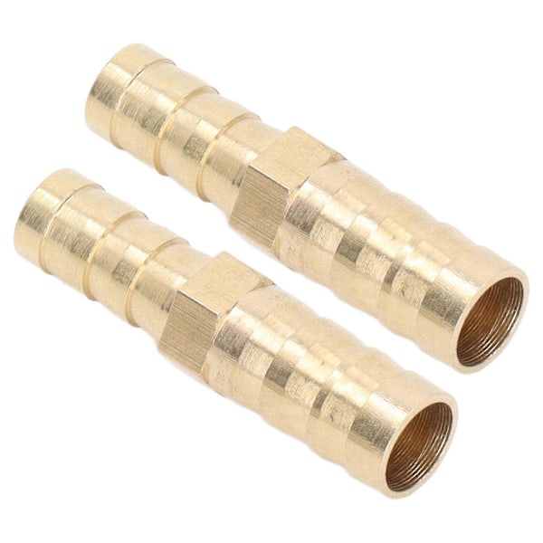 2 stk. Barbefitting Splicer Messing Slangebarb Reducer Hex Reducerende Barbeforbindelse 10 mm (3/8 tommer) til 8 mm (5/16 tommer)