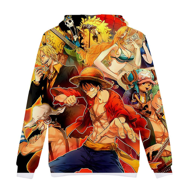 One Piece Dragsko Huvtröjor 3d Anime printed Huvtröja Långärmad tröja Jumper Toppar för barn unisex style 2 6-7 Years