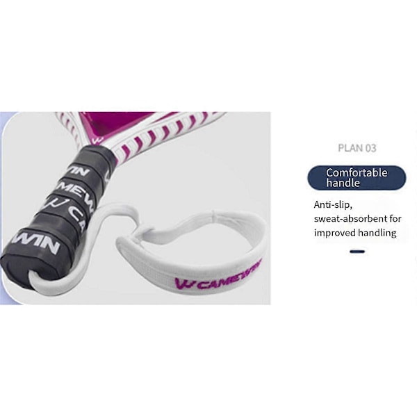 Padle Racket Voksen Profesjonell Karbonfiber Myk EVA Overflate Tennispadle med Racketbag