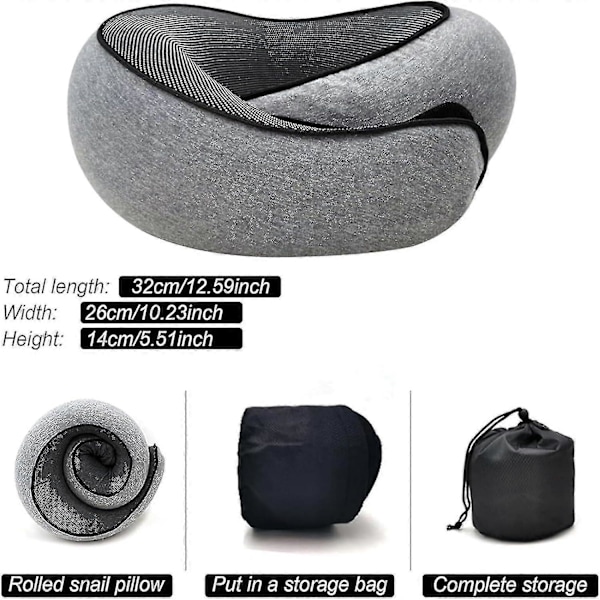 Plus Resepudde, Plus Resenacke, Plus Nackkudde, Minnesskum Resenacke För Flygplan, Resenacke, Nackkudde black