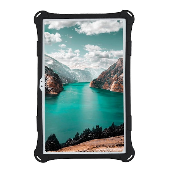 Silikonfodral för Galaxy Tab A7 10.4 Tablet SMT500/T505/T507 Tablet Fodral Tablet Ställ med Penna och Rem (Svart)