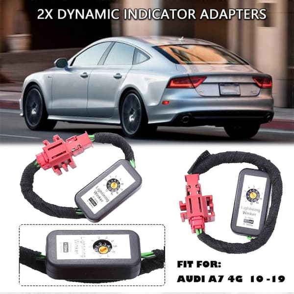 2 ST Dynamiska LED-blinkers Adapter Modul LED Bakljus Tilläggsmodul Kabel Tråd för- A7 4G 2010 -2019