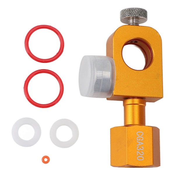 CGA320 CO2 Påfyllingsadapter med Manometer Soda Påfylling Hurtigadapter for DUO Kullsyremaskin Soda Maker Ventil Påfyllingstilbehør