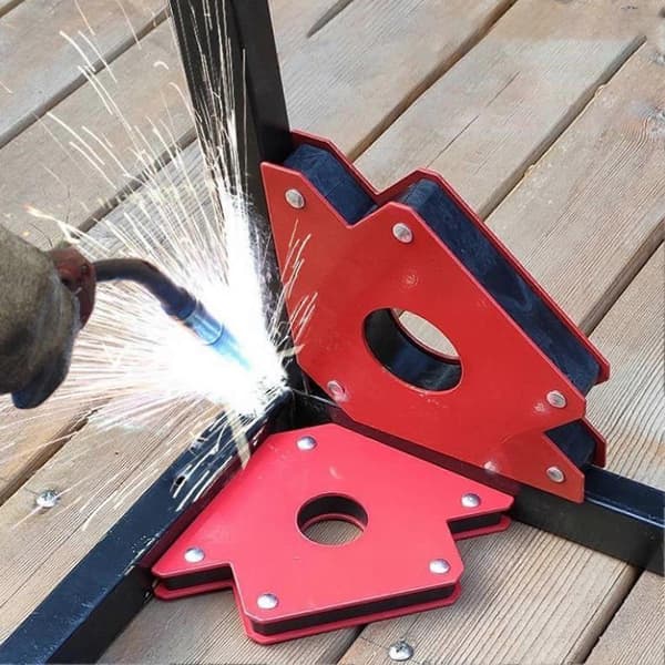6 st Stark Svetsmagnet Set Rät Vinkel Robust Multi Vinkel Magnet Svetsfäste Kit