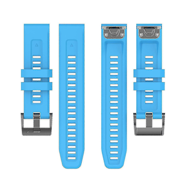 Silikonarmbånd 26 mm for Garmin Fenix 7x/6x/5x klokke Blue