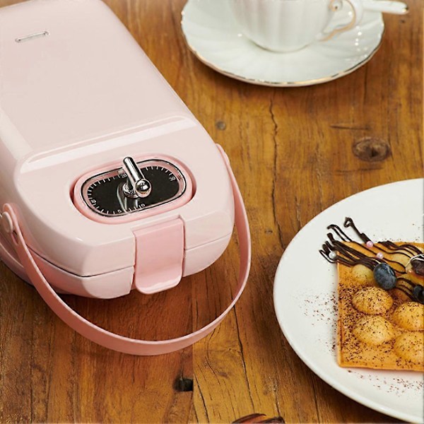 Multifunktionell smörgåsgrill för hushållsbruk, bröd, frukostmaskin, matlagningsverktyg (Rosa)