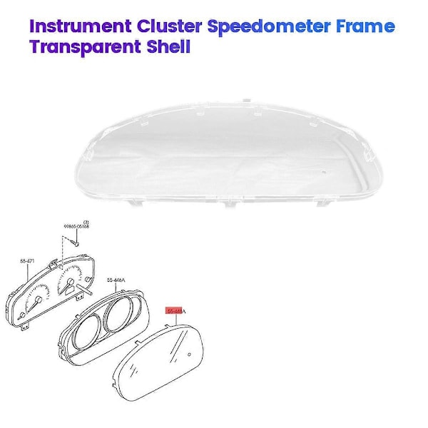 Bilinstrumentpanel Hastighetsmätare Ram Skydd för 6 2002-2007 GJ6A55447 GJ6A-55-447 Mätare Transparent Skal