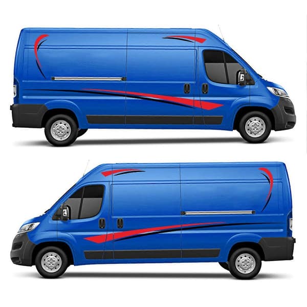 Rv Camper Universal Body Sticker Diy Striber Billede Mærkat Dekoration Til Campingvogn Trailer Red