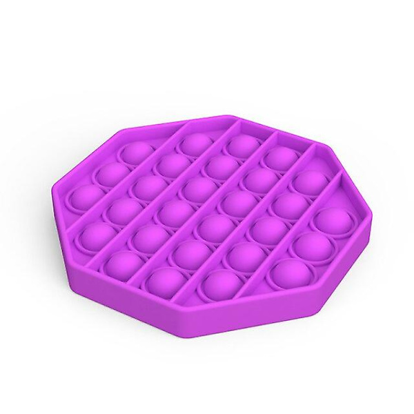 Oktagon Bubbla Fidget Leksak Stresslindring Purple