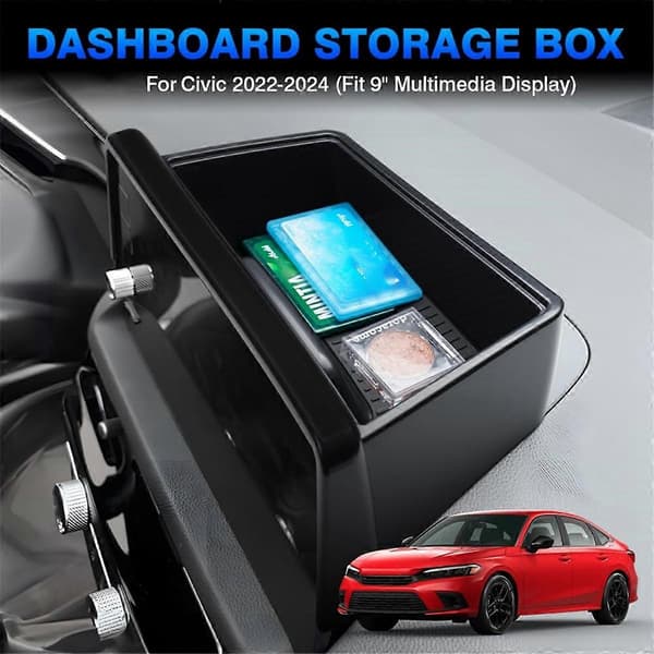 Centerkonsol Dash Organizer til 2022-2024 Dashboard Opbevaringsboks Bakke Tilbehør (Passer til 9 tommer Touch Screen)