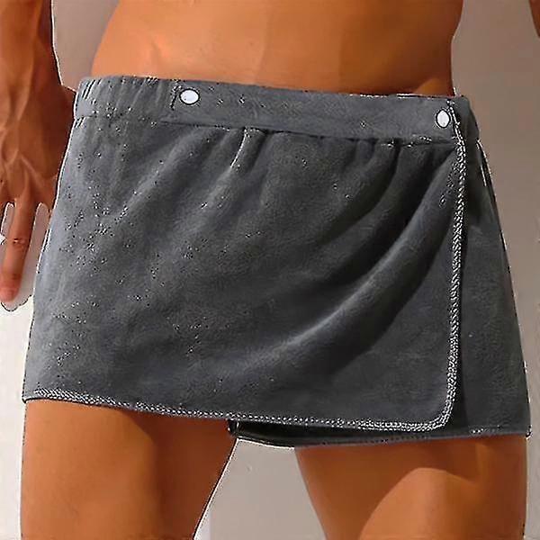 Mjuk Bärbar Badhandduk Kortbyxor Mjuk Mikrofiber Simning Strandhandduk Filt gray