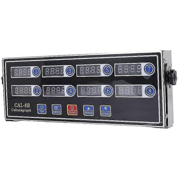 CAL-8B Bærbar Kalkulograf, 8-kanals Digital Timer, Køkken Madlavning Timing LCD Display Ur Sha