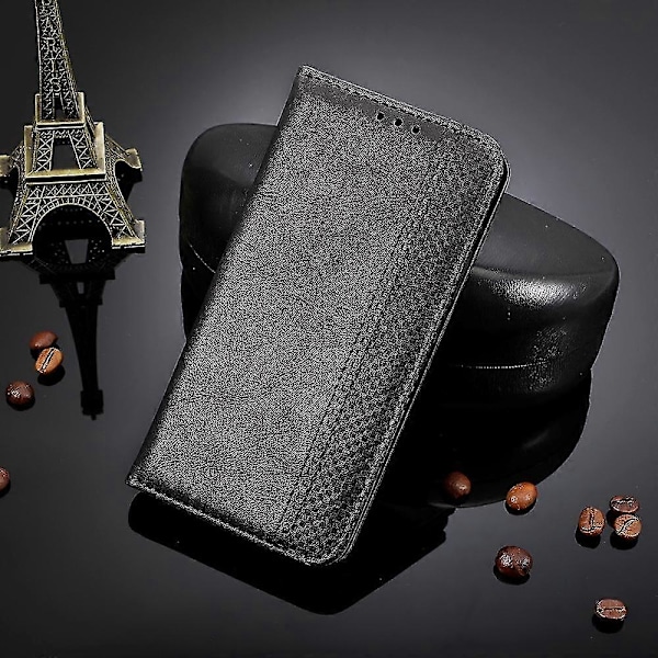 Infinix Note 30 Pro 4G X678B -puhelimelle magneettinen PU-nahkakotelo, kääntyvä jalusta, lompakkokotelo Black
