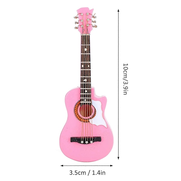 Mini Guitar Model 10cm Hjem Dekorativt Musikinstrument Ornament Gave Legetøj til Børn