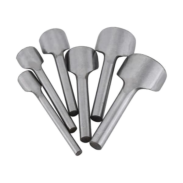 6 stk. Sett DIY Lær Håndverk Halvsirkelformet Hullpunch Belte Endekutter For Hjem Lærsøm (15-40mm)