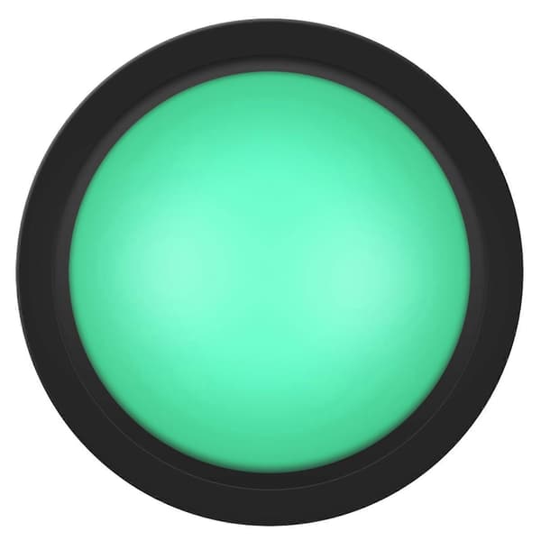 100mm Massiv Arkadeknapp med LED Konveks Konsoll Erstatning (grønn)
