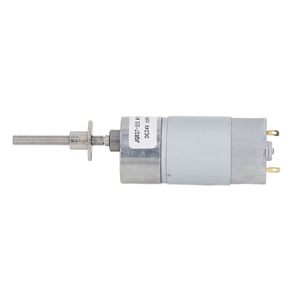 DC-vaihdemoottori, mikro, suuri vääntö, nopeuden alennusturbiini, itselukittuva, palautuva kierukkavaihdekotelo 24V M6x50mm laipalla, 66 RPM