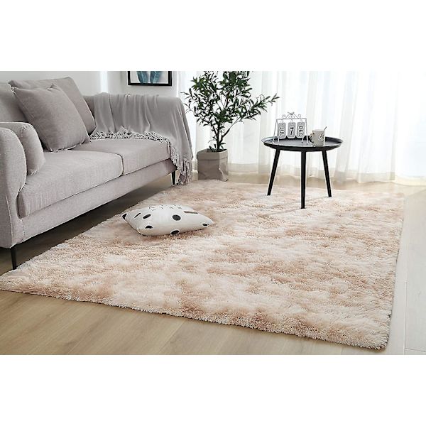Tflycqsoft Modern Shaggy Matta 4x6.6 för Sovrum Vardagsrum Sovsal Barnrum Hem Dekorativ, Halksäker Plysch Fluffig Päls Area Mattor Bekväm Sjuksköterska