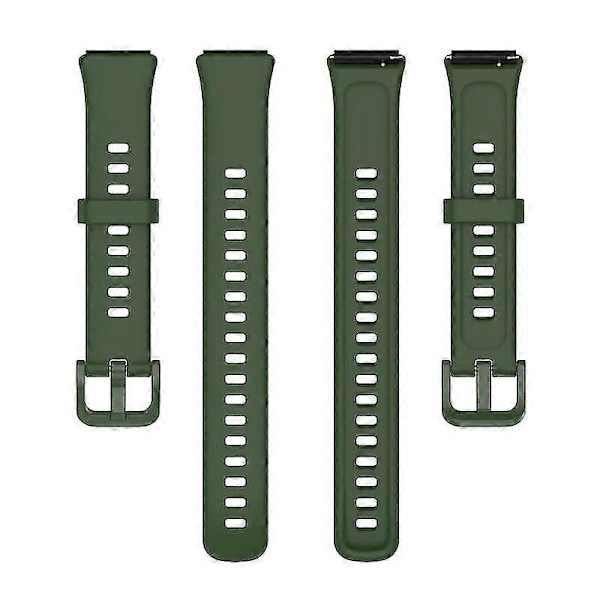 Silikonerem til Huawei Band 7 Udskiftningsarmbånd Rem Håndledsrem Sportsurrem Armbånd Elektronik Smart Tilbehør Army Green