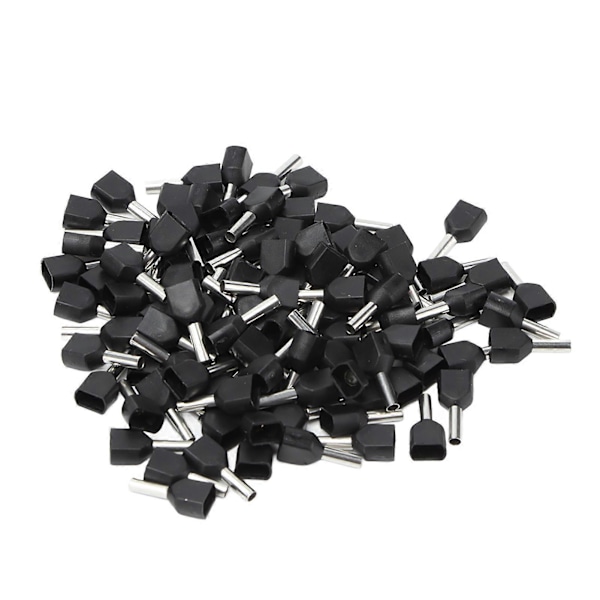 100 st Dubbelisolerade hylsor Koppar PVC Hylsor Kabeländar Terminaler AWG 16/1.5mm2