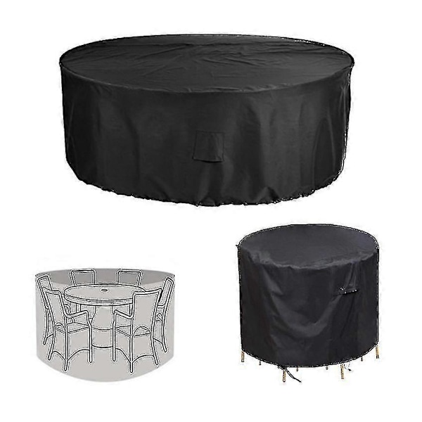 Runt Möbelöverdrag Dammtätt och Vattentätt, Skyddsöverdrag för Utemöbler Trädgårdsbord 230*110cm