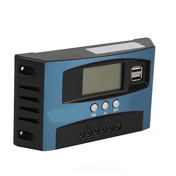 Solar Charge Controller 12V 24V Intelligent Identifikation MPPT Opladning LCD Display Solpanel Charge Regulator 50A (20A Afladning)