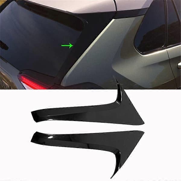 Til 2020 2021 Bagrude Side Spoiler Canard Splitter Dekorativ Ramme Trim Sort