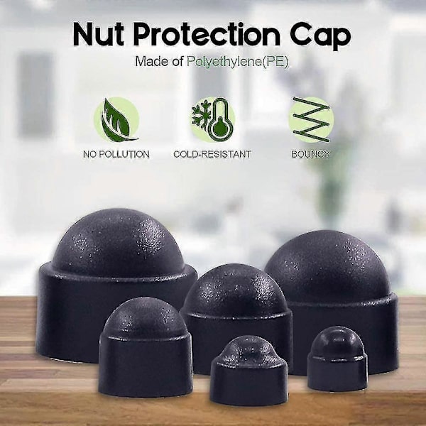 160 st Nylon Dome Hex Mutter Skydd Plast Skyddsmutter M4/m5m6/m8/m10/m12 Kit