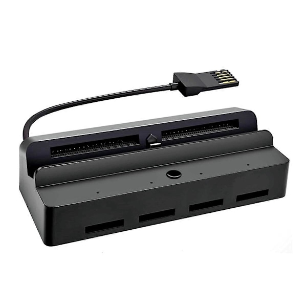 4-i-1 TV Dockningsstation för Switch/, Kortläsare med 4 Kortplatser, USB-C Port Laddningsstation