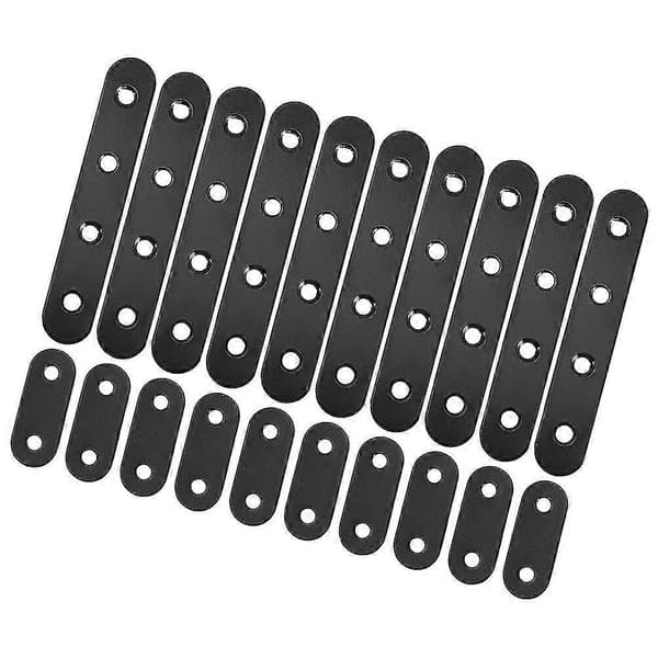 20 stk. lige plader rustfrit stål beslag møbler flad reparation samling fittings