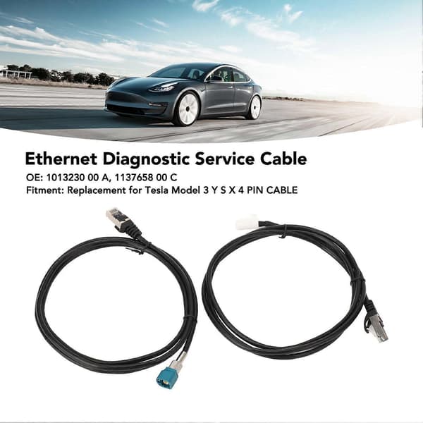 Ethernet Diagnostikkabel 1137658 00 C Känslig Ersättning för Tesla Model 3 Y S X 4 PIN-KABEL
