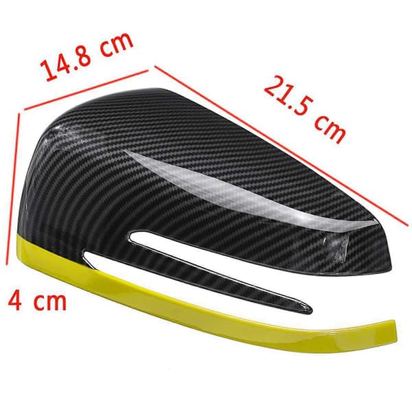 2X Sidespeildeksel for bil - C E CLA GLA Klasse W176 W117 Karbon + Rød
